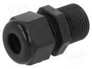 Cable gland; with long thread; PG11; IP68; polyamide; black; HSK-K HUMMEL