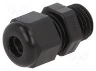 Cable gland; M12; 1.5; IP68; polyamide; black; UL94V-0; HSK-K HUMMEL