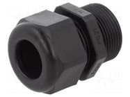 Cable gland; with long thread; PG21; IP68; polyamide; black; HSK-K HUMMEL
