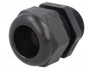 Cable gland; with long thread; M32; 1.5; IP68; polyamide; black HUMMEL