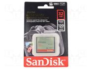 Memory card; Compact Flash; R: 120MB/s; W: 60MB/s; 32GB SANDISK