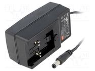 Power supply: switched-mode; mains,plug; 24VDC; 1.25A; 30W; 87% MEAN WELL