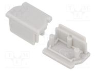 Cap for LED profiles; grey; 2pcs; ABS; UNI12 TOPMET