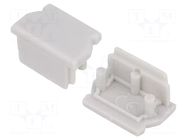 Cap for LED profiles; grey; 2pcs; ABS; UNI12 TOPMET