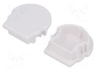 Cap for LED profiles; white; 2pcs; ABS; UNI12 TOPMET