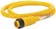 CORDSET, MALE, SINGLE ENDED, 5POS, 16AWG, 15FT