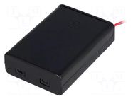 Holder; AAA,R3; Batt.no: 3; cables; 150mm; black COMF