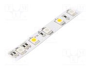 LED tape; RGBW; 5050; LED/m: 60; 12mm; IP20; 14.7W/m; Thk: 2mm; 24VDC Ledxon