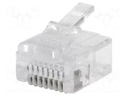 Connector: RJ45; plug; PIN: 8; short; 8p8c; for cable; IDC,crimped CONNFLY