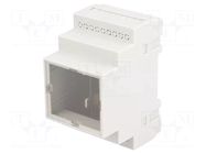 Enclosure: for DIN rail mounting; Y: 90mm; X: 52mm; Z: 65mm; grey KRADEX