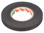 Tape: textile; W: 9mm; L: 30m; Thk: 0.14mm; rubber; black; -40÷125°C SCAPA