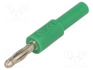 Connector: 4mm banana; adapter; 10A; 33VAC; 70VDC; green ELECTRO-PJP