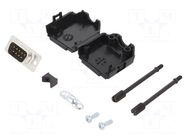 Connector: D-Sub; PIN: 9; plug; male; straight; soldering; for cable MH CONNECTORS