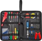 Soldering Set and Tool Set in Handy Bag, 20 Pcs - accessory set with soldering iron, screwdriver, phase tester, pliers