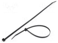 Cable tie; L: 390mm; W: 7.6mm; black; polyamide; 535N; Ømax: 100mm HELLERMANNTYTON