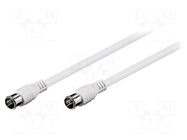 Cable; 1.5m; F plug "quick",both sides; shielded connectors Goobay