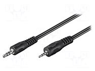 Cable; Jack 2.5mm 3pin plug,Jack 3.5mm 3pin plug; 2m; black GOOBAY