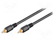 Cable; RCA plug,both sides; 2m; Plating: nickel plated GOOBAY