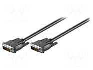 Cable; DVI-D (24+1) plug,both sides; 0.5m; black GOOBAY