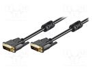 Cable; DVI-D (24+1) plug,both sides; 1.8m; black Goobay