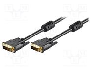 Cable; DVI-D (24+1) plug,both sides; 10m; black Goobay