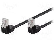 Patch cord; RJ45 down angled plug,both sides; F/UTP; 5e; CCA; PVC Goobay