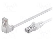 Patch cord; RJ45 plug,RJ45 down angled plug; F/UTP; 5e; stranded Goobay