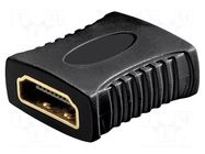 Adapter; HDMI socket,both sides; black Goobay