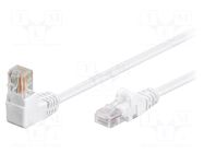 Patch cord; RJ45 plug,RJ45 down angled plug; U/UTP; 5e; stranded Goobay