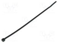 Cable tie; L: 145mm; W: 2.5mm; polyamide; 80N; black; Ømax: 22mm; T HELLERMANNTYTON