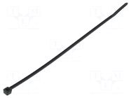 Cable tie; L: 145mm; W: 2.5mm; black; polyamide; 80N; Ømax: 22mm; T HELLERMANNTYTON
