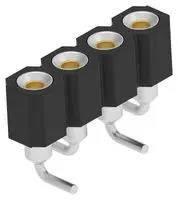 CONN, SIP SOCKET, 4P, 1ROW, 2.54MM, SMD