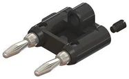 BANANA CONN, PLUG, 5KV DC, 15A, BLACK