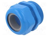 Cable gland; with long thread; M63; 1.5; IP68; polyamide; blue HUMMEL