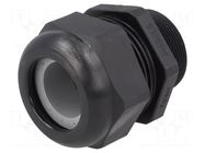 Cable gland; with long thread; M40; 1.5; IP68; polyamide; black HUMMEL