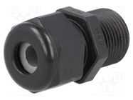 Cable gland; with long thread; PG11; IP68; polyamide; black; HSK-K HUMMEL