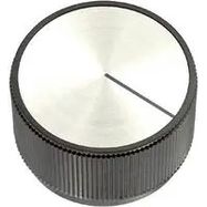 ROUND SKIRTED KNOB WITH LINE IND, 6.35MM