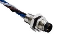 SENSOR CONN, M8, 4POS, PLUG, PANEL