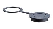 DUST CAP W/RUBBER LEAD, PLUG CONN, BLACK