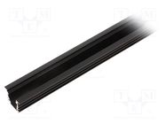 Profiles for LED modules; black; L: 2m; DEEP10; aluminium TOPMET