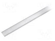 Cover for LED profiles; white; 1m; Kind of shutter: C; push-in TOPMET