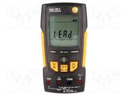 Digital multimeter; VDC: 0.1mV÷1kV; VAC: 1mV÷1kV; I DC: 0.1uA÷10A TESTO