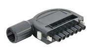HEAVY DUTY HOOD, RCPT, SIDE, 6+PE, 32A