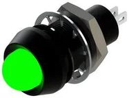 LED PANEL INDICATOR, GRN, 12.7MM, 24VDC