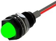 LED PANEL INDICATOR, GREEN, 8.5MM/3.4VDC
