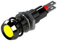 LED PANEL INDICATOR, YELLOW, 8.1MM/24VDC