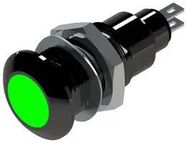 LED PANEL INDICATOR, GREEN, 12.7MM, 28V
