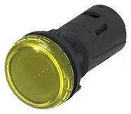 LED PANEL INDICATOR, YEL, 22.5MM, 240VAC