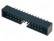 Connector: IDC; socket; male; PIN: 26; straight; THT; 2mm; 2x13; black AMPHENOL COMMUNICATIONS SOLUTIONS