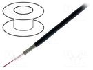 Wire: coaxial; RG179; 1x30AWG; stranded; CCS; PVC; black; 50m; 164ft BELDEN